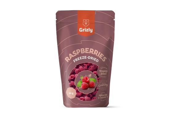 Gefriergetrocknete Himbeeren